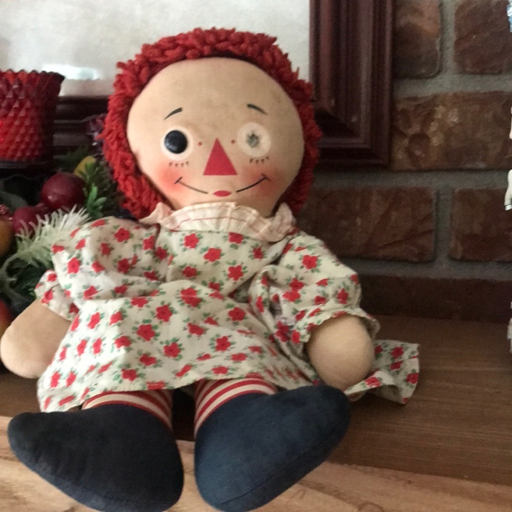 Rare VTG  1960’s Musical Knickerbocker Raggedy Ann